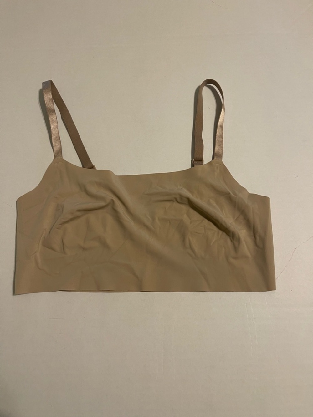 Calvin Klein Nude-Tone Seamless Bralette. Large